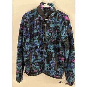 Warm AMERICAN EAGLE Zippered Lined Jacket size aztec artsy men size small fleece
